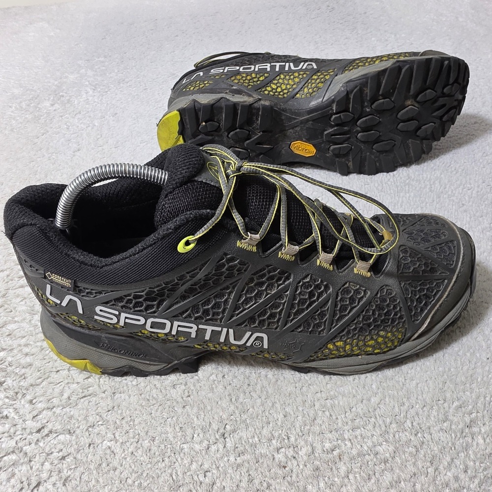 La Sportiva Primer Low GTX Shoes Mens 12 Grey Yellow Gore-Tex Hiking Trail